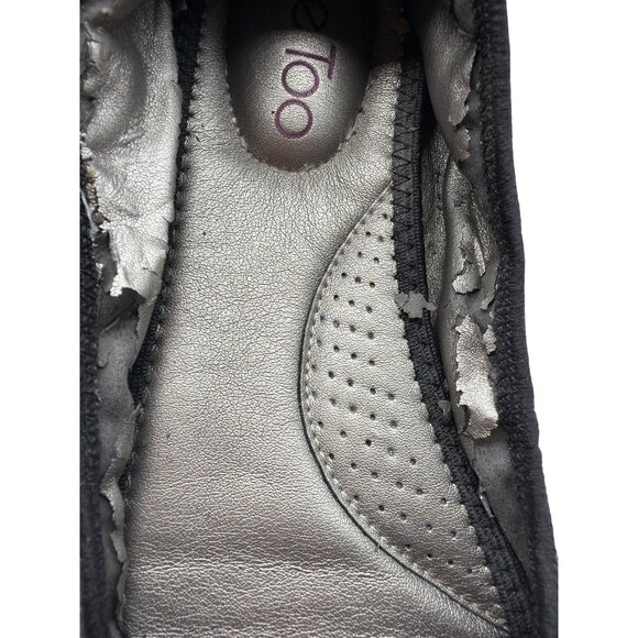 Me Too Womens Snake Print Ballet Flats Size 7.5 With Metal Accents - Picture 9 of 11